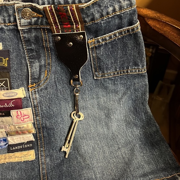 Vintage Tyte Denim Mini Skirt Decorated by SB - Picture 5 of 5